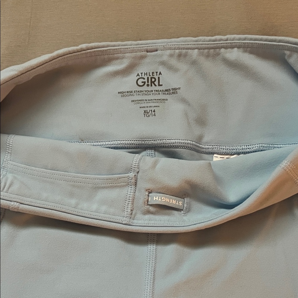 Athleta Girl Light Blue High Waist Leggings